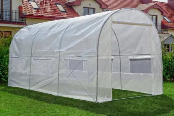 Viking Choice Hobbyväxthus 4,5x2x2m - Hållbar, UV-beständig PE-täckning, 9m² odlingsyta