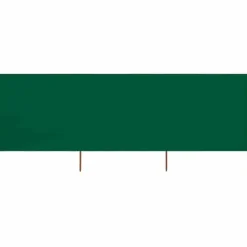 Vindskydd 3 paneler tyg 400x80 cm grön