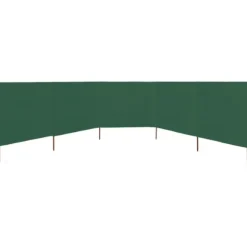 Vindskydd 5 paneler tyg 600x160 cm grön