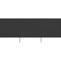 Vindskydd 3 paneler tyg 400x120 cm antracit