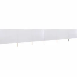 Vindskydd 6 paneler tyg 800x80 cm vit