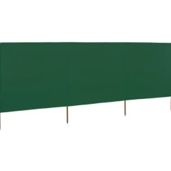 Vindskydd 3 paneler tyg 400x160 cm grön