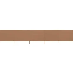 Vindskydd 5 paneler tyg 600x120 cm taupe
