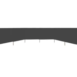 Vindskydd 6 paneler tyg 800x80 cm grå