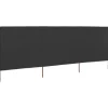 Vindskydd 3 paneler tyg 400x120 cm antracit