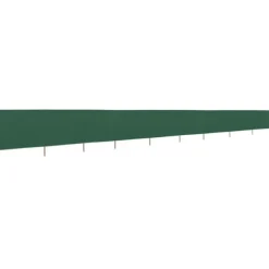 Vindskydd 9 paneler tyg 1200x160 cm grön