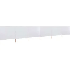 Vindskydd 6 paneler tyg 800x160 cm sandvit