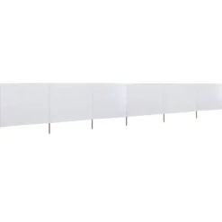 Vindskydd 6 paneler tyg 800x160 cm sandvit