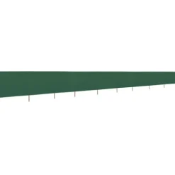 Vindskydd 9 paneler tyg 1200x120 cm grön