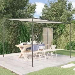 Vit paviljong 3x3 m - Vattentålig polyester och stålram | Färg: Vit | Storlek: 3x3 m