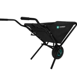 VONROC Hopfällbar Skottkärra – Lätt och Platsbesparande Trädgårdsvagn med 30 kg Kapacitet, Ergonomiska Handtag och Luftfyllda Hjul