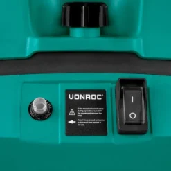 VONROC Kompostkvarn – 2500W – Strimlar grenar upp till Ø45mm – Med 45L uppsamlingspåse & säkerhetsskydd