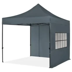 VONROC Partytält 3x3 m – Easy-Up med Sidoväggar – UV-skydd, Vattentålig, Justerbar Höjd