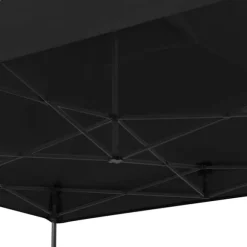 VONROC Partytält 3x3 m – Vattentätt, UV-skydd 50+ – Stålram – Hopfällbart med Förvaringsväska – Svart