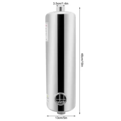 Värmeväxlare för pool i rostfritt stål, 60 kW, SPA-termostatvärmare, cirkulationsuppvärmning, silver