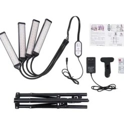 Växtbelysning, 420 LED-lampor, Justerbara belysningslägen,LED-chip, svart, EU