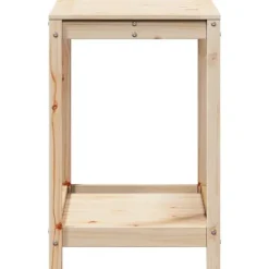 Växtbord med hylla - Planteringsbord i massiv furu | Storlek: 82,5x50x75 cm | Färg: Natur