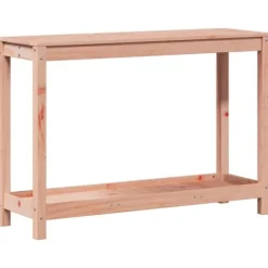 Växtbord med hylla i massivt douglasträ - Planteringsbord | Storlek: 108x35x75 cm | Färg: Natur