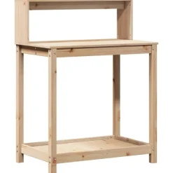 Växtbord med hylla 82,5x50x109,5 cm massiv furu