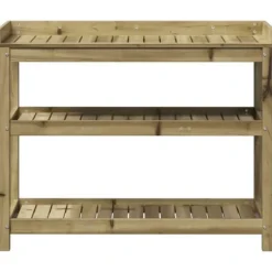 Växtbord med hyllor i impregnerad furu 108x45x86,5 cm | Färg: Natur | Storlek: 108x45x86,5 cm