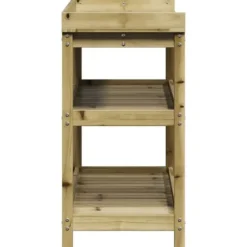 Växtbord med hyllor i impregnerad furu 108x45x86,5 cm | Färg: Natur | Storlek: 108x45x86,5 cm