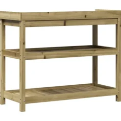 Växtbord med hyllor i impregnerad furu 108x45x86,5 cm | Färg: Natur | Storlek: 108x45x86,5 cm