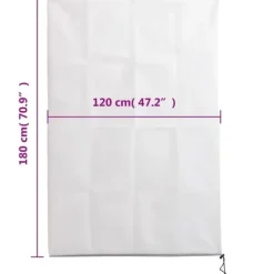 Växtfleece med blixtlås och dragsko - Vinterskydd för växter | Storlek: 1,2x1,8 m | Viktspecifikation: 70 g/m²