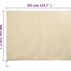 Växtfrostskydd med dragsko och blixtlås - Multifunktionellt växtfleece | Storlek: 3,93x3 m | Vikt: 70 g/m²