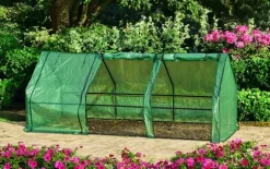 VÄXTHUS 240*90*90 CM, PE-FOLIE 135G, METALLKONSTRUKTION - T N15-912