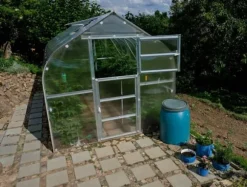 Växthus Baumera STANDART 20 - 2,5x8m med 6 mm polykarbonatbeläggning