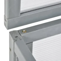 Växthus för odlingsbädd, 90x46x40 cm, Grå