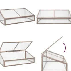 Växthus grå 110x58,5x39 cm granträ - Växthus - Drivhus - Home & Living