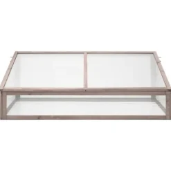 Växthus grå 110x58,5x39 cm granträ - Växthus - Drivhus - Home & Living