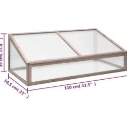 Växthus grå 110x58,5x39 cm granträ - Växthus - Drivhus - Home & Living