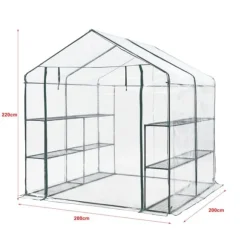Växthus Grünau 200x200x220 cm [en.casa]