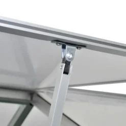 Växthus i aluminium 4,6 m² - UV-resistent och isolerat | Färg: Aluminium | Storlek: 4,6 m²