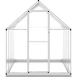 Växthus i aluminium 224x169x202 cm - Väderbeständig & UV-skydd | Färg: Silver | Storlek: 224x169x202 cm