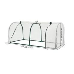 Växthus, Kompakt Design, Rullfönster,VIT