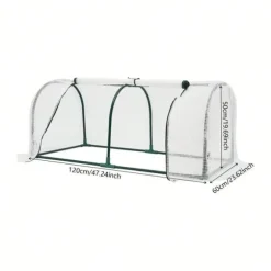 Växthus, Kompakt Design, Rullfönster,VIT