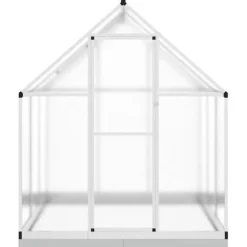 Växthus med aluminiumram - Väderbeständigt och stabilt | Storlek: 169x169x202 cm | Färg: Silver