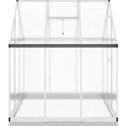 Växthus med aluminiumram - Väderbeständigt och stabilt | Storlek: 169x169x202 cm | Färg: Silver