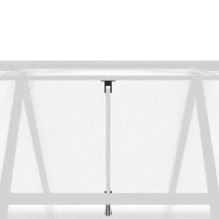 Växthus med aluminiumram - Väderbeständigt och stabilt | Storlek: 169x169x202 cm | Färg: Silver