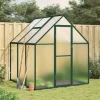 Växthus med grön aluminiumram - Skydd för växter | Storlek: 169x169x195 cm