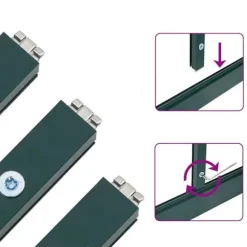 Växthus med grön aluminiumram - Robust och väderbeständig | Storlek: 169x58x202 cm