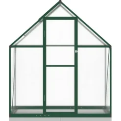 Växthus med grön aluminiumram - Robust och väderbeständig | Storlek: 169x58x202 cm
