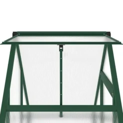 Växthus med grön aluminiumram - Robust och väderbeständig | Storlek: 169x58x202 cm