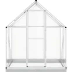 Växthus med ram silver 169x114x202 cm aluminium