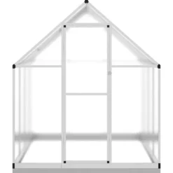 Växthus med ram silver 224x169x202 cm aluminium