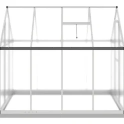 Växthus med ram silver 224x169x202 cm aluminium