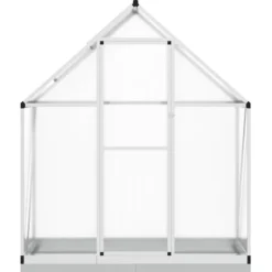 Växthus med ram silver 169x58x202 cm aluminium